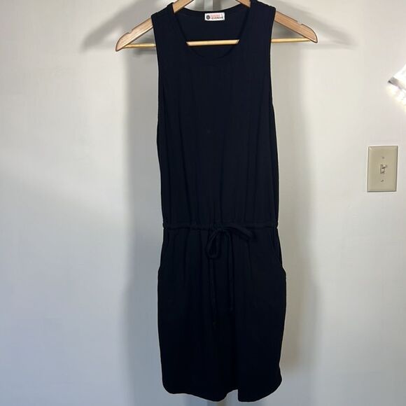 EVEREVE + SUNDRY Women’s Racerback Tee Shirt Dress Black Size 0/Extra Small - Picture 2 of 12